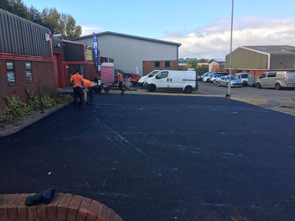 carpark laid with tarmac surface in dundee